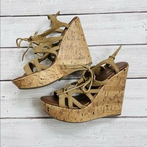 Mossimo Strappy Lace-Up Wedges